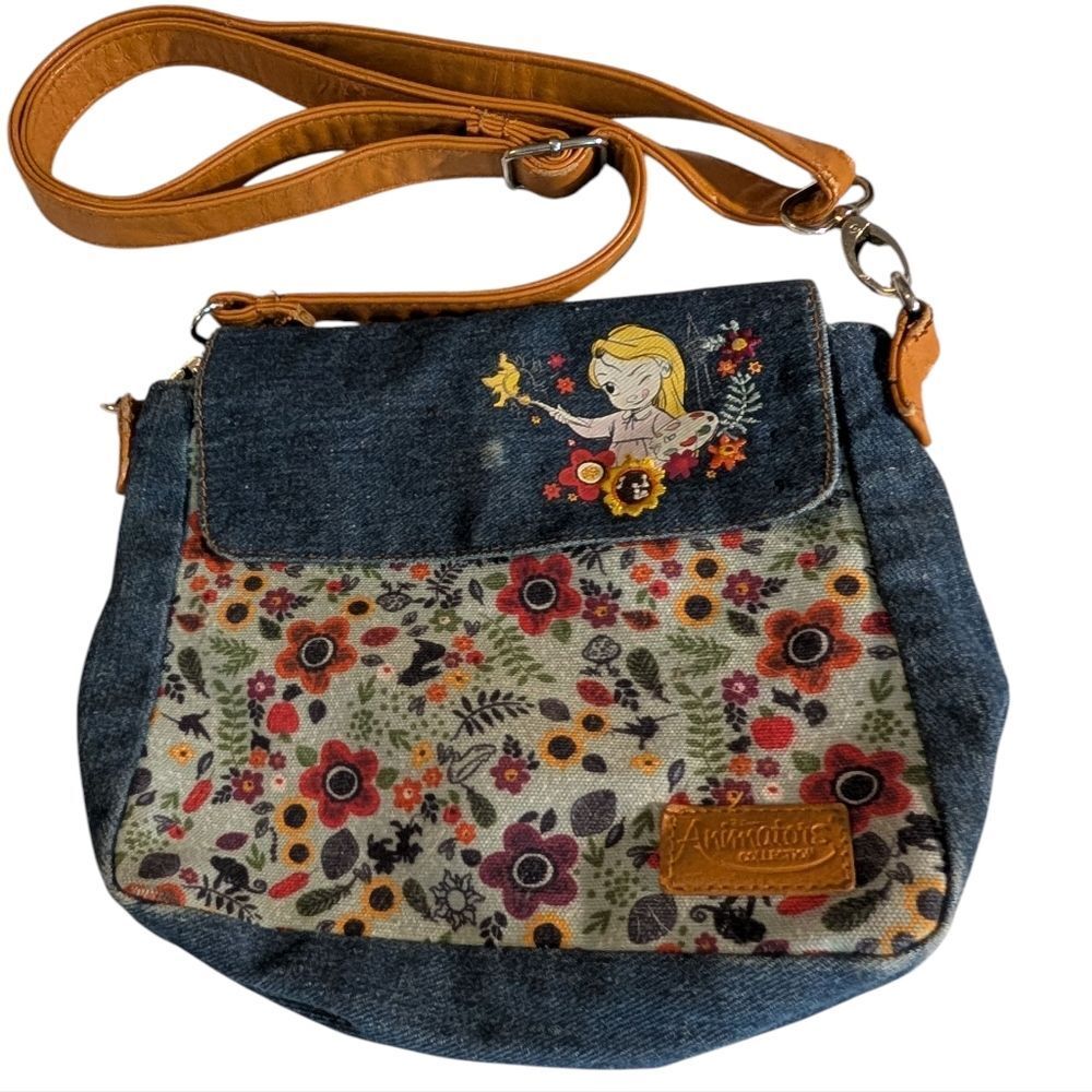 Authentic Disney Animators Tangled Embroidered Fl… - image 1